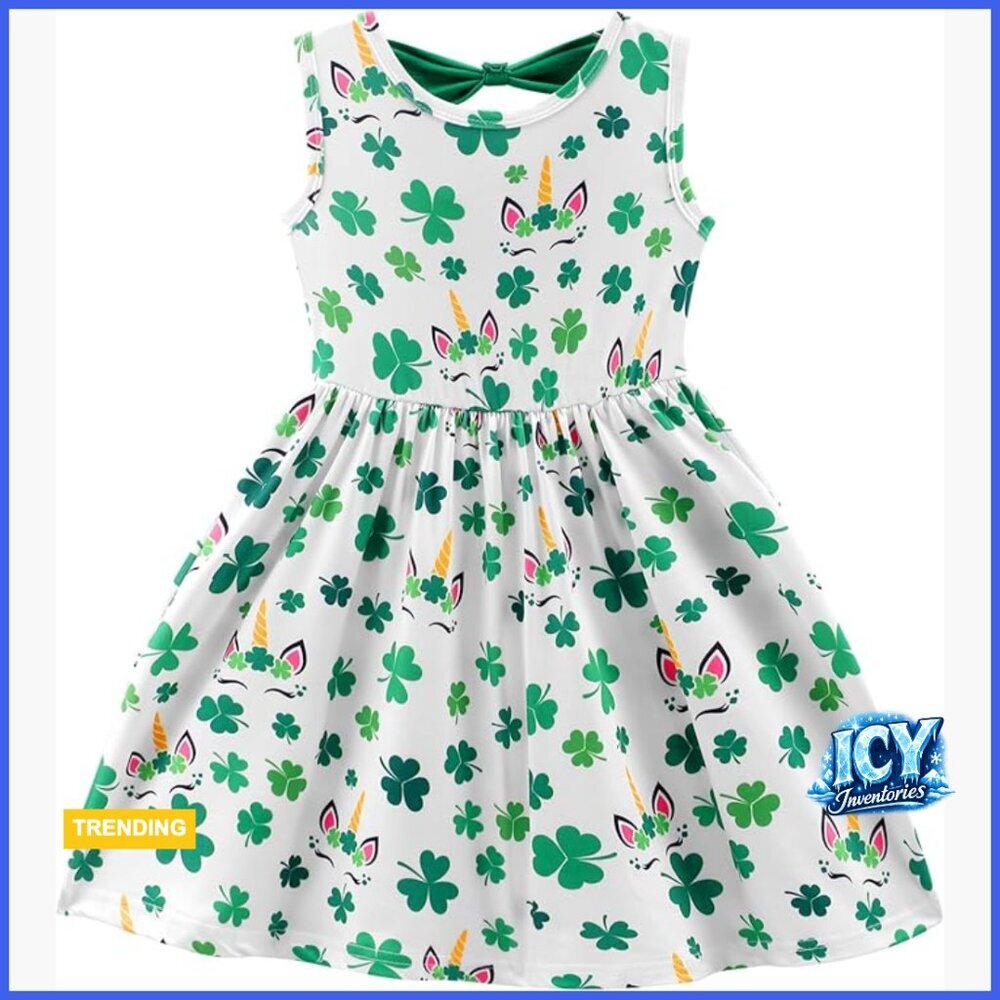 Toddler Summer Dress Leopard Print Back Bowknot Sleeveless Sundress
